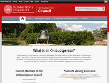 Tablet Screenshot of ombudsperson.illinoisstate.edu