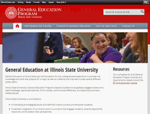 Tablet Screenshot of gened.illinoisstate.edu